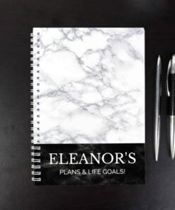 Personalised Marble Effect A5 Notebook