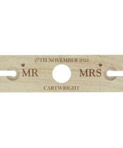 Personalised Married Couple Wine Glass & Bottle Butler