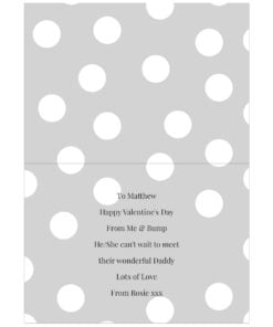 Personalised Me & Bump Card