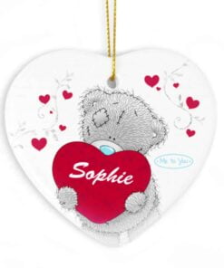 Personalised Me to You Big Heart Ceramic Heart Decoration