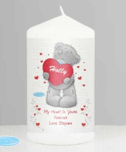 Personalised Me to You Big Heart Pillar Candle