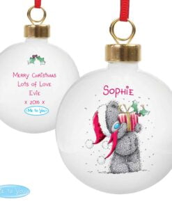Personalised Me To You Christmas Bauble
