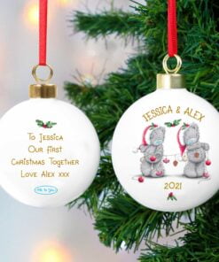 Personalised Me to You Christmas Couple’s Bauble
