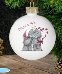 Personalised Me To You Couple Christmas Bauble