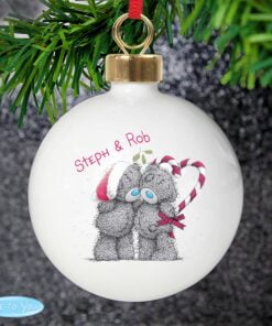 Personalised Me To You Couple Christmas Bauble