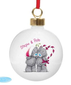 Personalised Me To You Couple Christmas Bauble