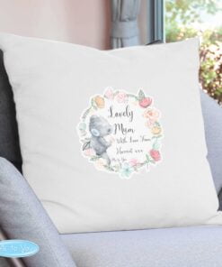 Personalised Me to You Floral Cream Cushion Cover