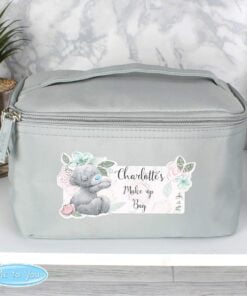 Personalised Me to You Floral Grey Vanity Bag