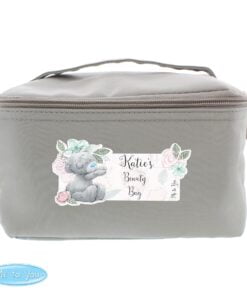 Personalised Me to You Floral Grey Vanity Bag