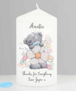 Personalised Me to You Floral Pillar Candle