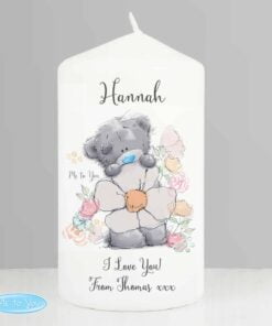 Personalised Me to You Floral Pillar Candle