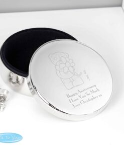 Personalised Me to You Flower Round Trinket Box