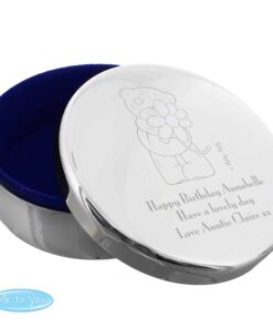 Personalised Me to You Flower Round Trinket Box