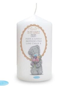 Personalised Me to You Flowers Pillar Candle For Her