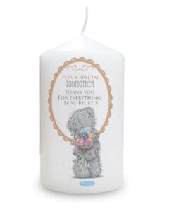 Personalised Me to You Flowers Pillar Candle For Her