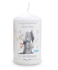 Personalised Me to You Graduation Pillar Candle