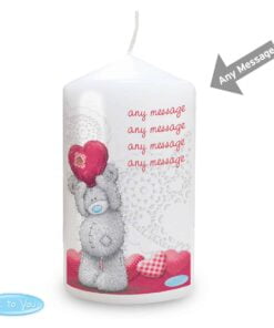 Personalised Me To You Heart Pillar Candle