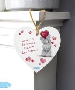 Personalised Me To You Heart Wooden Decoration