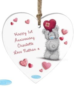 Personalised Me To You Heart Wooden Decoration