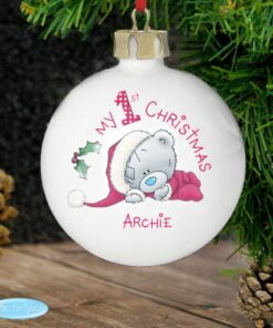 Personalised Me To You My 1st Christmas Bauble
