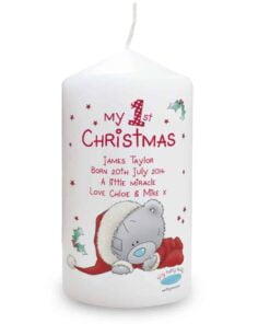 Personalised Me To You My 1st Christmas Pillar Candle