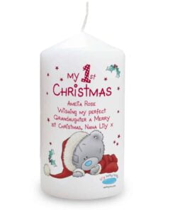 Personalised Me To You My 1st Christmas Pillar Candle
