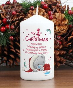Personalised Me To You My 1st Christmas Pillar Candle