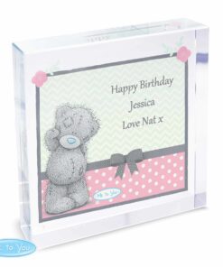 Personalised Me To You Pastel Polka Dot for Her Large Crystal Token