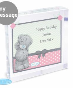 Personalised Me To You Pastel Polka Dot for Her Large Crystal Token