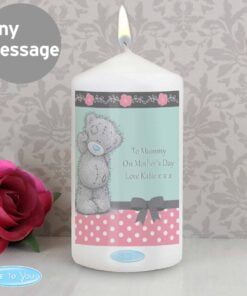 Personalised Me To You Pastel Polka Dot for Her Pillar Candle