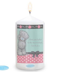 Personalised Me To You Pastel Polka Dot for Her Pillar Candle