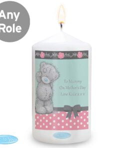 Personalised Me To You Pastel Polka Dot for Her Pillar Candle
