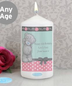 Personalised Me To You Pastel Polka Dot for Her Pillar Candle