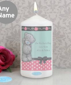 Personalised Me To You Pastel Polka Dot for Her Pillar Candle