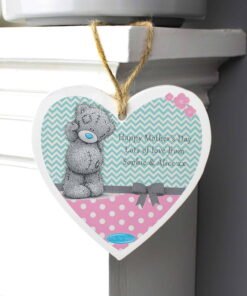 Personalised Me To You Pastel Polka Dot for Her Wooden Heart Decoration