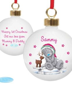 Personalised Me To You Reindeer Bauble