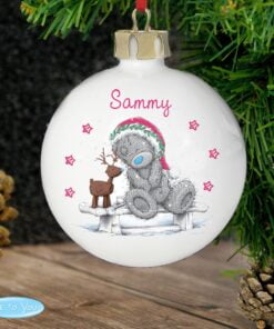 Personalised Me To You Reindeer Bauble