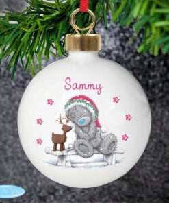 Personalised Me To You Reindeer Bauble