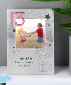 Personalised Me To You Sparkle & Shine 4×4 Glitter Glass Photo Frame