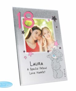 Personalised Me To You Sparkle & Shine 4×4 Glitter Glass Photo Frame