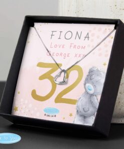 Personalised Me To You Sparkle & Shine Birthday Sentiment Silver Tone Necklace and Box