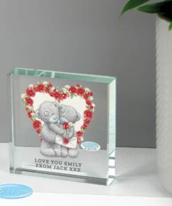 Personalised Me to You Valentine Large Crystal Token