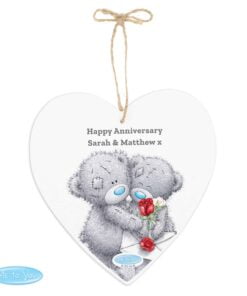 Personalised Me to You Valentine Large Wooden Heart Decoration