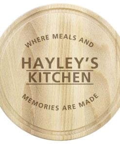 Personalised ‘Meals and Memories’ Round Chopping Board