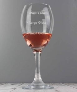 Personalised Measures Wine Glass