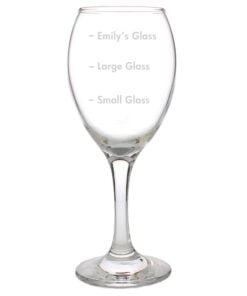 Personalised Measures Wine Glass