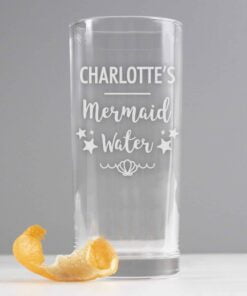Personalised Mermaid Water Hi Ball Glass