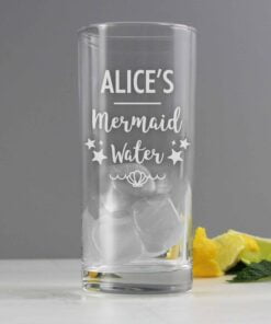 Personalised Mermaid Water Hi Ball Glass