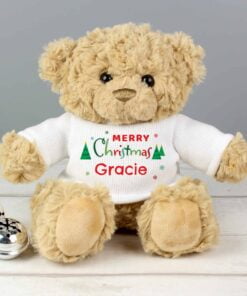Personalised Merry Christmas Teddy Bear