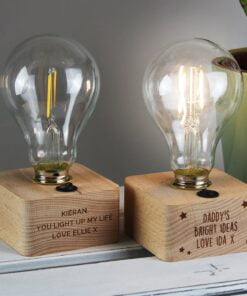 Personalised Message LED Bulb Table Lamp